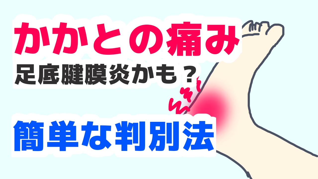かかとの痛みの見分け方】How to identify heel pain -