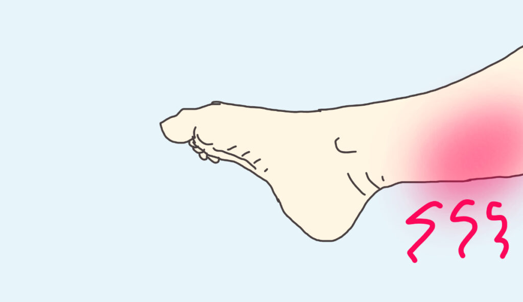 ふくらはぎがつっている