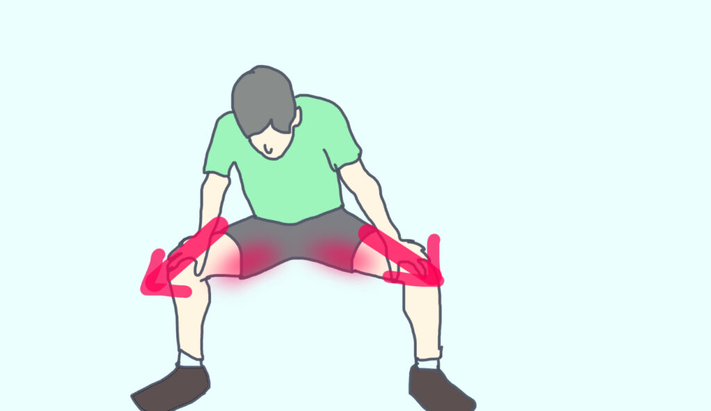 内転筋のストレッチ